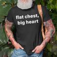 Flat Chest Big Heart T-Shirt Gifts for Old Men