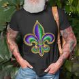 Fleur De Lis New Orleans Carnival Costume Outfit Mardi Gras T-Shirt Gifts for Old Men