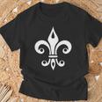 Fleur De Lys Fleur De Lis Heraldry France T-Shirt Geschenke für alte Männer