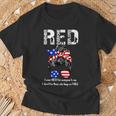 On Friday We Wear Red Military Support Troops T-Shirt Gifts for Old Men