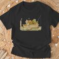 Frog & Toad Fishing Vintage Classic Book Frog Reading Book T-Shirt Gifts for Old Men