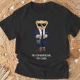 Fun No Champagne Es Eskaliert Eh Bär Mit Champagne S T-Shirt Geschenke für alte Männer