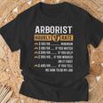Arborist Arborist Hourly Rate T-Shirt Gifts for Old Men