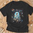 Cat Humor Galaxy Cat Ufo Cat Owner Cat T-Shirt Gifts for Old Men