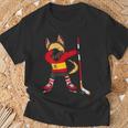 Dabbing Pastor Alemán España Hockey Sobre Hielo Fans Jersey Camiseta unisex Regalos para ancianos