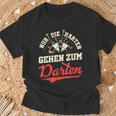 Dart Nur Die Harten Gehen Zum Darten T-Shirt Geschenke für alte Männer