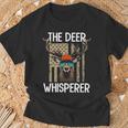 Deer Whisperer Awesome Hunter Usa Flag Buck Hunting T-Shirt Gifts for Old Men