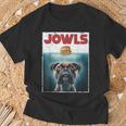 Drooling Boxer Jowls Fawn Dog Mom Dog Dad Burger T-Shirt Gifts for Old Men