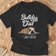 English Bulldog Apparel Bulldog Dad Life Is Ruff T-Shirt Gifts for Old Men