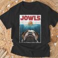 English Bulldog Jowls Burger Bully Dog Mom Dog Dad T-Shirt Gifts for Old Men