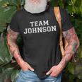 Family Sports Team Johnson Last Name Johnson T-Shirt Gifts for Old Men