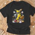 Fruit Lover Banana Playing Baseball Baseball Player T-Shirt Gifts for Old Men