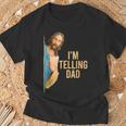 I'm Telling Dad Jesus Meme Kid Women T-Shirt Gifts for Old Men