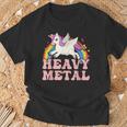 Ironic Cool Unicorn Heavy Metal Music Festival T-Shirt Gifts for Old Men