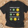 Lunar Solar Eclipse Apocalypse Astronomy Nerd Science T-Shirt Gifts for Old Men