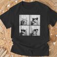 Photobooth Cat Selfie Photostrip Cute Laugh Cat Lover T-Shirt Gifts for Old Men