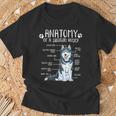 Siberian Husky Dog Holder Anatomy Dog T-Shirt Geschenke für alte Männer
