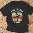 Surfing Life Is Easy Just Add Water Cool Surfer T-Shirt Gifts for Old Men