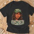 Gemini Queen Black Woman Camo Hat Locs Birthday T-Shirt Gifts for Old Men
