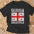 Georgia Georgia Sakartvelo Flag S T-Shirt Geschenke für alte Männer