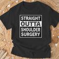 Gerade Outta Schulterchirurgie Erholung Schultertherapie T-Shirt Geschenke für alte Männer