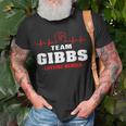Gibbs Surname Family Last Name Team Gibbs Lifetime Member T-Shirt Gifts for Old Men