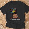 God Says I Am Melanin Girls Black History Junenth Toddler T-Shirt Gifts for Old Men