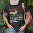 Gramps Know Everything Fathers Day For Grandpa Gramps T-Shirt Gifts for Old Men