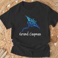 Grand Cayman Tribal Stingray Retro Souvenir T-Shirt Gifts for Old Men