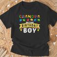 Grandpa Of The Birthday Boy Building Blocks Master Builder T-Shirt Gifts for Old Men