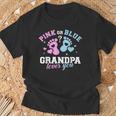 Großvater T-Shirt Pink or Blue, Grandpa Loves You für Geschlechtsenthüllung Geschenke für alte Männer