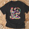 Groovy Love Peace Sign Hippie Theme Party Outfit 60S 70S T-Shirt Gifts for Old Men