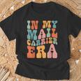 Groovy In My Mail Carrier Era Mail Carrier Retro T-Shirt Gifts for Old Men