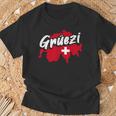 Grüezi Switzerland Switzerland Swiss German Dialect T-Shirt Geschenke für alte Männer