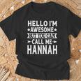 Hannah Surname Call Me Hannah Family Team Last Name Hannah T-Shirt Gifts for Old Men