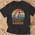 Happy Daddy Saurus T-Rex Dinosaurieratertag Dinosaurier Papa T-Shirt Geschenke für alte Männer