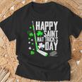 Happy Saint Hat Trick's Day Ice Hockey St Patrick's T-Shirt Gifts for Old Men