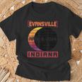Happy Total Solar Eclipse In Evansville Indiana April 8 2024 T-Shirt Gifts for Old Men