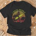 I Hate People Surfing Bigfoot Sasquatch Big Foot Bel T-Shirt Gifts for Old Men