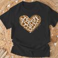 Heart Brown Cow Pattern For Cow Lover T-Shirt Gifts for Old Men