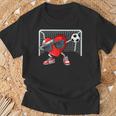 Heart Dab Valentines Day Soccer Player Lover For Boys T-Shirt Gifts for Old Men