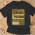 Heavy Equipment Operator I Do Precision T-Shirt Gifts for Old Men