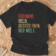 Held Bester Papa Mann Der Welt Held Bester Ehemann T-Shirt Geschenke für alte Männer