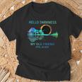 Hello Darkness Total Solar Eclipse 2024 Women T-Shirt Gifts for Old Men