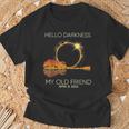 Hello Darkness My Old Friend April 08 Solar Eclipse T-Shirt Gifts for Old Men