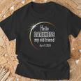 Hello Darkness My Old Friend April 8 2024 Eclipse T-Shirt Gifts for Old Men