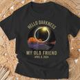 Hello Darkness My Old Friend Guitar Landscape T-Shirt Gifts for Old Men