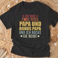 Herren Bonus Papa Papa Stiefvater T-Shirt Geschenke für alte Männer