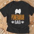 Herren Pomeranian Dad Geschenk Hund Papa Pommeratertag Geschenk T-Shirt Geschenke für alte Männer