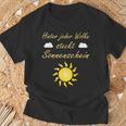 Hinter Jeder Wolke Steckt Sonnenschein Motivation Slogan T-Shirt Geschenke für alte Männer
